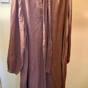 COPY - Mauve Gap dress. Self belt.